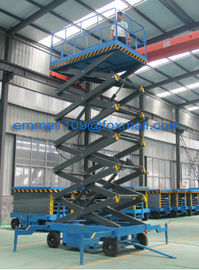 China 300kg SJY0.3-4 Scissor Lift Working Platform 6m Working Height Hydraulic Lifting supplier